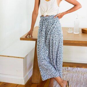 Emerson Fry - Drawstring Skirt - Charcoal Leopard - Medium
